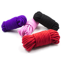 Alternative flirting toy silk rope sex toy cotton rope 1cm thickened restraints for men and women with bundled hemp rope art
