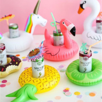  Inflatable watermelon lemon pineapple cup holder Cola cover water cola coconut tree mobile phone holder Beverage cup holder Inflatable toy