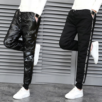 Winter boys warm down pants 13 high school students 14-year-old teenagers 15 trend handsome cold-proof casual pants