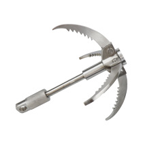 PSKOOK flying tiger claw stainless steel folding life-saving hook non-slip rotating rod large field rock climbing mountaineering hook