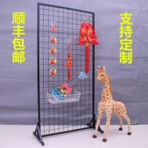 Landing iron mesh mesh rack barbed wire vertical display stand kindergarten works accessories rack stalls folding