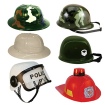 Plastic toy child safety helmet child light full helmet fire police props hat Vietnamese soldier French