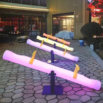 New led colorful color glowing outdoor seesaw fashion props Park playground childrens warm toys