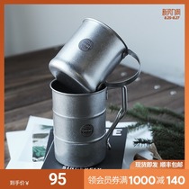  Japan Qingfang Manufacturing Co Ltd Aoyoshi Stainless Steel coffee cup vintage retro mug Industrial style cup