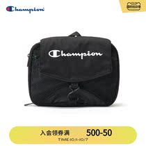Champion Champions men and women general 21 autumn new black print grass LOGO cosmetic bag