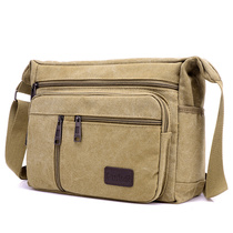 2021 new mens casual mens bag canvas bag mens horizontal shoulder bag messenger bag mens bag oblique backpack
