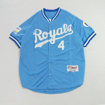 Street hip hop hiphop Royals baseball suit short sleeve cardigan mens and women loose size T-shirt bf street dance Jersey