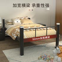  Economical wrought iron bed Metal single-layer bed Modern simple staff dormitory bed Student apartment bed Construction site single bed