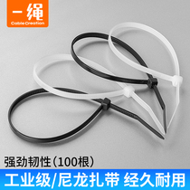 Velcro nylon cable tie strap snap buckle plastic self-locking fixed storage wire buckle harness strong 100 3 6 * 300mm large wire fixing plastic bundle strap