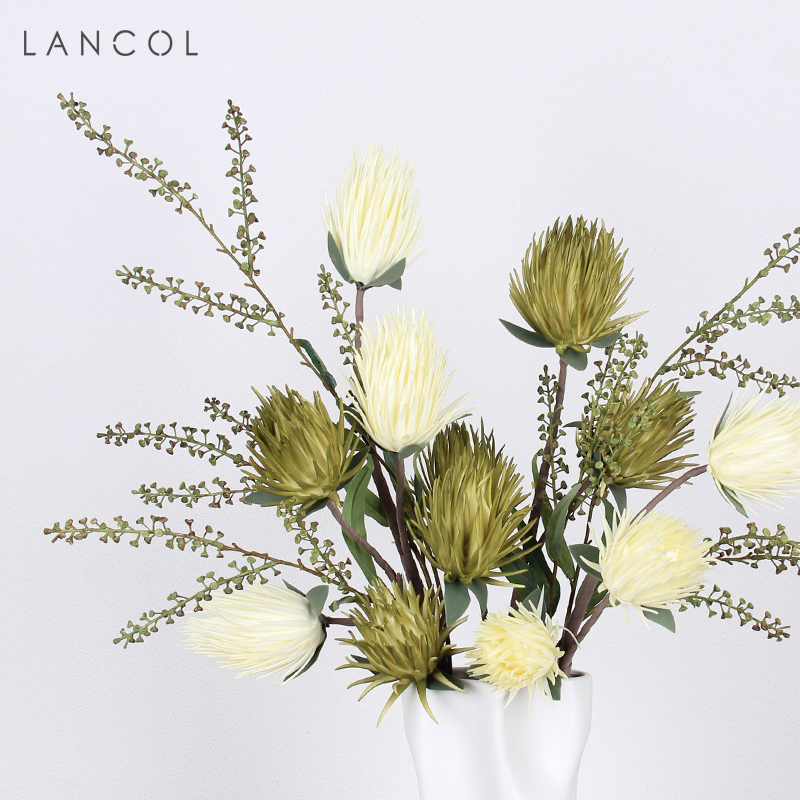 Lancol シンプルなライト高級造花 EVA ドラゴンフルーツリビングルームテーブル装飾モデルルームソフト装飾フラワーアート造花