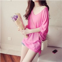 Pullover thin summer flavor with semi-lazy chic anti-loose port hundred sun sleeves womens retro style knitwear thin