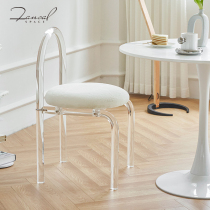Nordic acrylic Net Red dining chair designer ins style makeup chair light luxury Crystal Princess chair homestay transparent chair