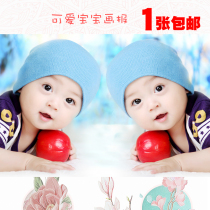 New baby pictures wall stickers bb poster twin dolls phase mengbao pictorial wedding room male baby map