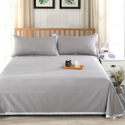 taobao agent Brand whole cotton bed single piece of pure cotton three -piece single double solid color cotton naked sleep export is simple single