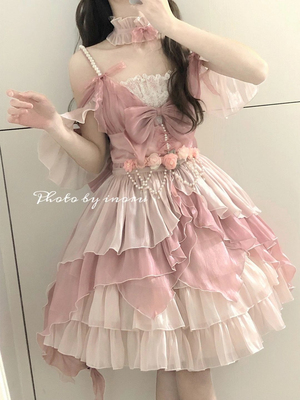 taobao agent Fuchsia dress, elegant small princess costume, Lolita style, Lolita Jsk