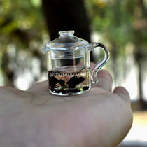 Customized simple doll house handmade glass cup miniature version of the scene decoration high temperature mini tea set