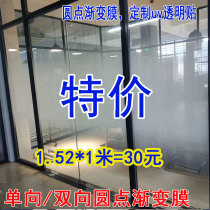 Dot gradient glass film decorative film Transparent fog sand film Anti-collision glass film UV creative office frosted sticker