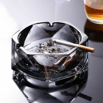 Home creative glass ashtray large light luxury high-end trend personality living room ashtray small high-end Crystal cigarette Cup