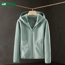 Mulinsen fleece jacket mens outdoor tide brand autumn and winter new coral velvet warm and windproof double-sided fleece jacket women