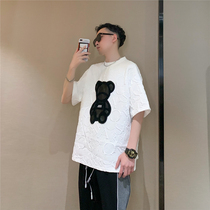 TIM 2021 summer new bear short-sleeved T-shirt mens Korean edition loose ins trend top half-sleeve t-shirt