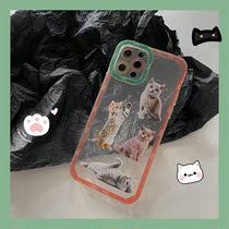 Cartoon cute kitty for iPhone12 phone case Apple 11promax simple XR silicone XS soft 8p