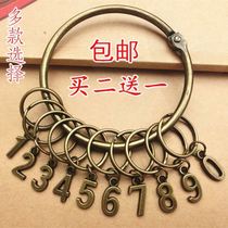 Retro keychain thickened key ring key plate large keychain warehouse hotel landlord key storage
