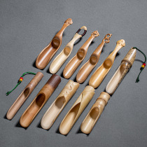 Tea is bamboo Zen natural bamboo root bamboo small tea take tea tea tea box points teaspoon teaspoon tea shovel