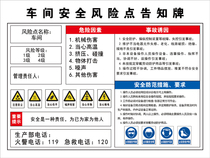 Workshop safety risk point notice board Beware of electric shock electric danger warning occupational hazard notification card