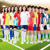 European Football Cup uniform 12 top men and women cheerleading performance suit short sleeve T-shirt skirt beauty team cheerleader