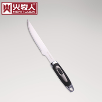 Fire Shepherd barbecue stainless steel long handle knife steak grilled meat sausage cutter barbecue common knife and fork shovel clamp tool
