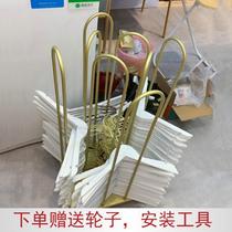 Shopping mall hanger storage rack clothing store clothes rack floor-standing multifunctional movable clothing and trousers rack finishing rack