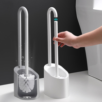 Toilet brush no dead corner washing toilet brush free of punching long handle to dead corner soft hair home toilet cleaning set