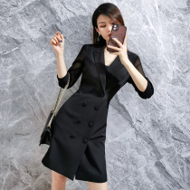High-end professional dress Female summer hotel front desk temperament suit set Skirt beautician Sales department overalls