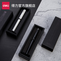 Deli Stationery S668 Student pen Adult writing calligraphy Primary school student beginner girl writing special extra-fine signature rotating ink-absorbing stainless steel nib Boy writing instrument