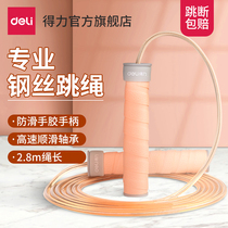 Dedicated weight steel wire skipping rope weight loss fat fat fat slimming high school entrance examination special students non-slip not knotted professional rope