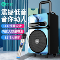 Soai SA-Q27 square dance audio outdoor speaker k song with display screen mobile rod Bluetooth wireless microphone Dance performance live special player bass sound high power