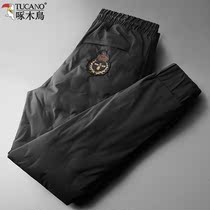 Woodpecker big-name high-end winter down pants men wear warm and thick fashion men and women warm down pants