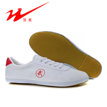 Double star martial arts shoes for men and women shoes children adult kung fu tai chi shoes White Ox canvas shoes