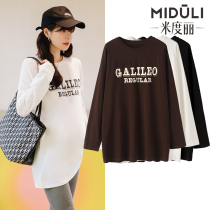 Mido Li pregnant woman hit undershirt spring and autumn with loose long sleeve t-shirt blouses during autumn and winter set up for autumn and winter clothing