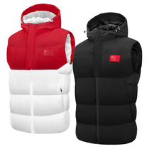 Autumn and winter mens and womens outdoor warm sports vest martial arts student training squat Chinese national team down cotton vest
