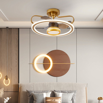 Nordic luxury invisible simple ceiling fan lamp restaurant living room bedroom frequency conversion fan lamp integrated with electric fan chandelier