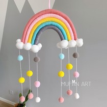 ins Wind hand-woven clouds rainbow princess House tassel Wall bedroom little heart room decoration pendant
