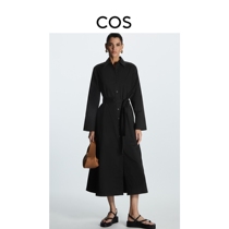 COS womens casual fit lace-up shirt dress black 2022 summer new 1098982001