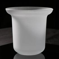 Toilet brush glass cup frosted toilet brush base accessories ceramic cup toilet space aluminum storage rack hanging
