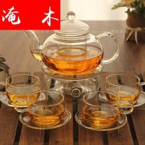 Yimu heat-resistant high-temperature glass teapot Puer tea Black tea tea set Tea cup set filter household simple