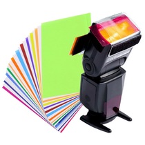 SLR camera Top Flash color filter set color paper 12 color universal MK910 flash light filter