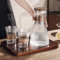 High Face Value Retro Cold Kettle Glass High Temperature Resistant Home Cool White Open Water Cup Large Capacity Teapot Cool Kettle Suit