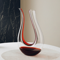 Master-level handmade swan decanter home luxury high-end red wine glass set European-style crystal u-shaped decanter