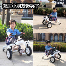 Childrens drift car Aircraft childrens pedal three-wheeled self-propelled flick car Male and female neutral toy four-wheeled twist car