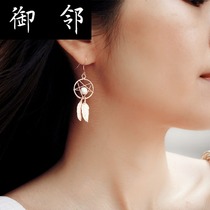 OOK18K gold-plated dream catcher earrings female cute personality wild Korean drop earrings temperament earrings hypoallergenic models